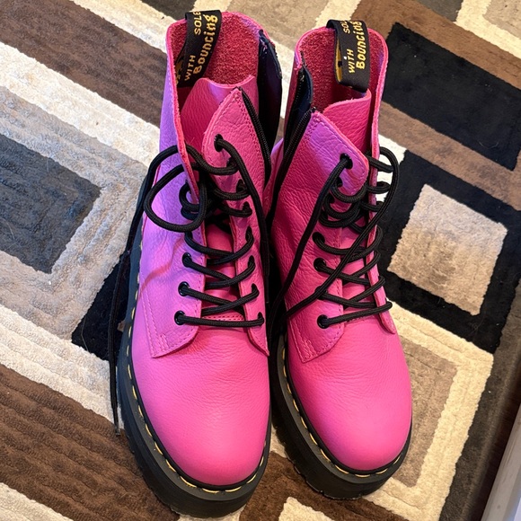 Dr. Martens Shoes - Dr. Martens Bold Pink Combat Boots